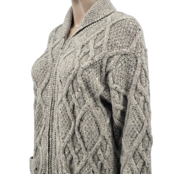 Lauren Ralph Lauren Vintage 100% Wool Cardigan Hand Knit Sweater, Women's Small - Picture 1 of 9